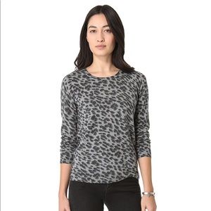 Joie grey lucero leopard sweater